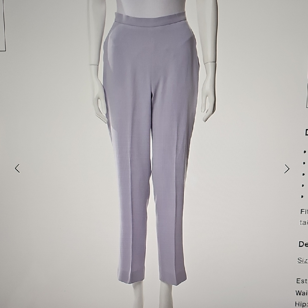 MaxMara Lavender Straight-Leg Dress Pants